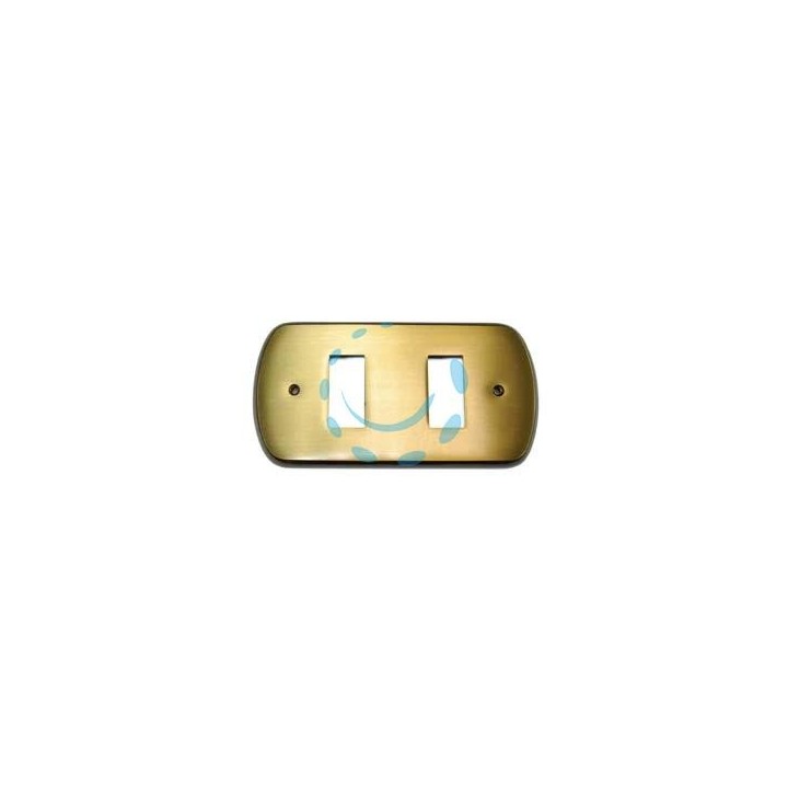 COPRINTERRUTTORI CRISTINA 2 POSTI IN OTTONE BRONZATO - in ottone bronzato