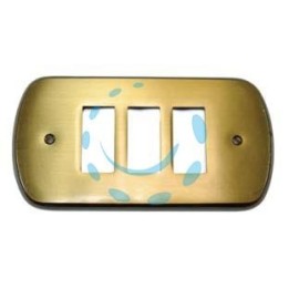 COPRINTERRUTTORI CRISTINA 3 POSTI IN OTTONE BRONZATO - in ottone bronzato