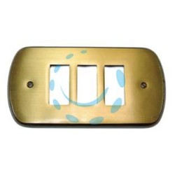 COPRINTERRUTTORI CRISTINA 3 POSTI IN OTTONE BRONZATO - in ottone bronzato