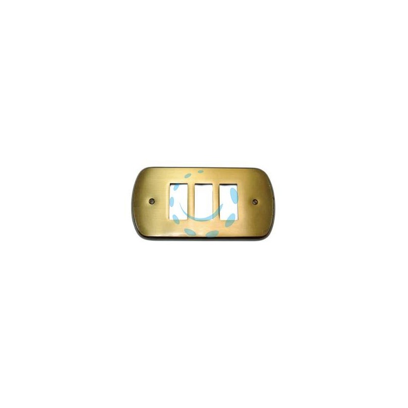 COPRINTERRUTTORI CRISTINA 3 POSTI IN OTTONE BRONZATO - in ottone bronzato