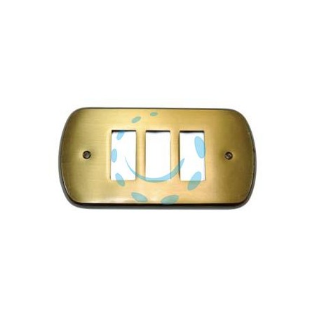 COPRINTERRUTTORI CRISTINA 3 POSTI IN OTTONE BRONZATO - in ottone bronzato