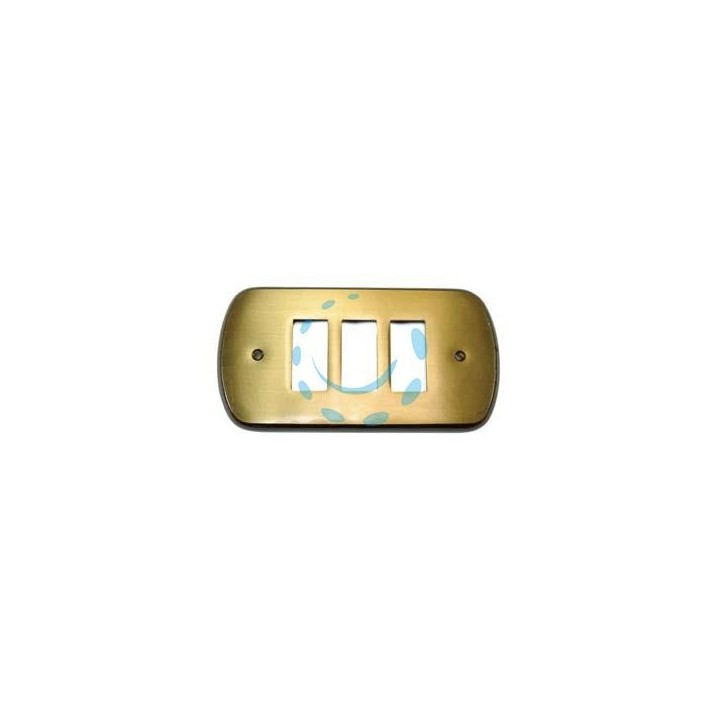 COPRINTERRUTTORI CRISTINA 3 POSTI IN OTTONE BRONZATO - in ottone bronzato