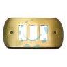 COPRINTERRUTTORI CRISTINA 3 POSTI IN OTTONE BRONZATO - in ottone bronzato