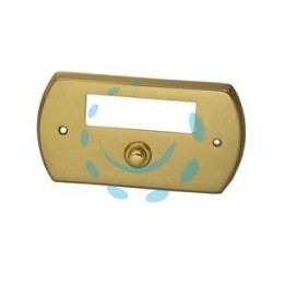 CAMPANELLO OVALE CON PULSANTE IN OTTONE 