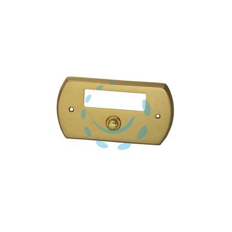 CAMPANELLO OVALE CON PULSANTE IN OTTONE 