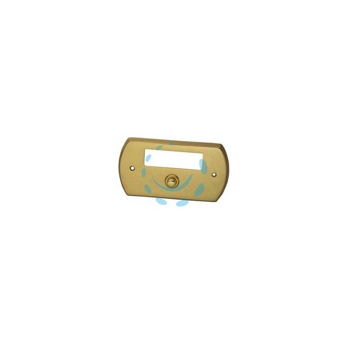 CAMPANELLO OVALE CON PULSANTE IN OTTONE 