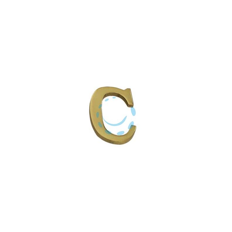 LETTERA ALFABETO "C" IN OTTONE LUCIDO 