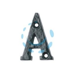 LETTERA ALFABETO "A" IN FERRO NERO OPACO 