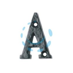LETTERA ALFABETO "A" IN FERRO NERO OPACO 
