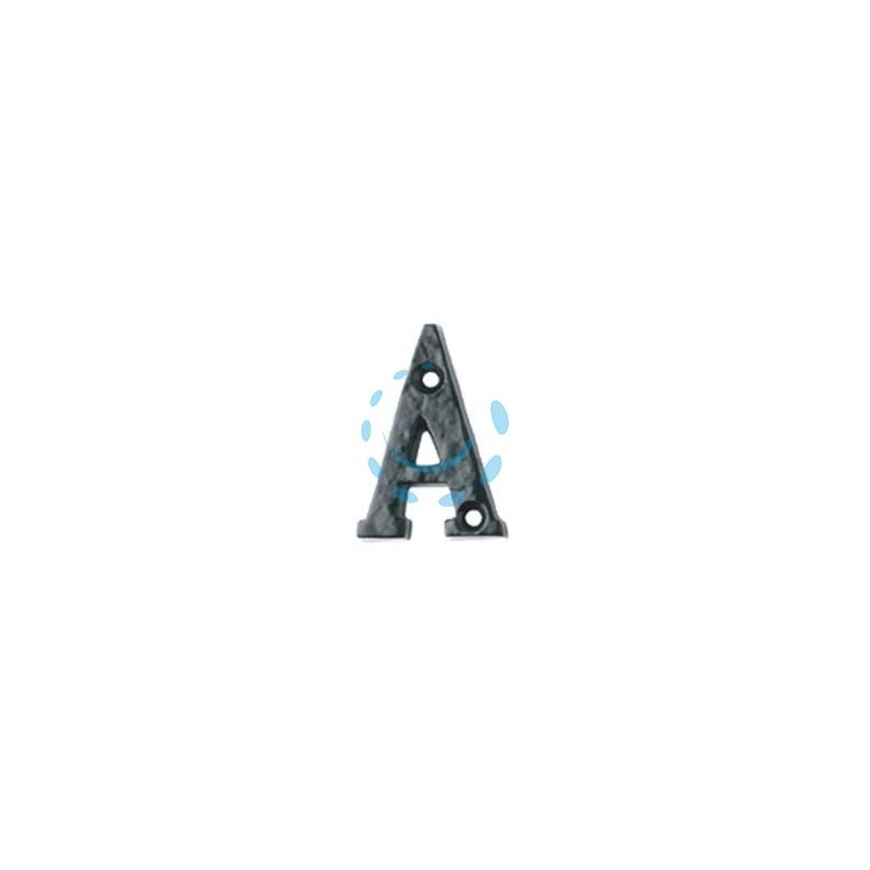 LETTERA ALFABETO "A" IN FERRO NERO OPACO 