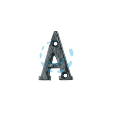 LETTERA ALFABETO "A" IN FERRO NERO OPACO 