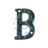 LETTERA ALFABETO "B" IN FERRO NERO OPACO 
