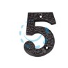 NUMERO CIVICO "5" IN FERRO NERO OPACO 