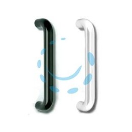 MANIGLIONE DIRITTO IN NYLON - mm.333x33x86h. - interfori mm.300 colore bianco