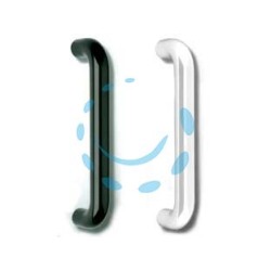 MANIGLIONE DIRITTO IN NYLON - mm.333x33x86h. - interfori mm.300 colore bianco