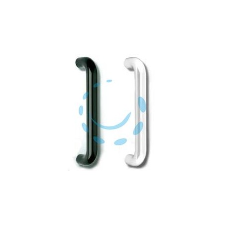 MANIGLIONE DIRITTO IN NYLON - mm.333x33x86h. - interfori mm.300 colore bianco