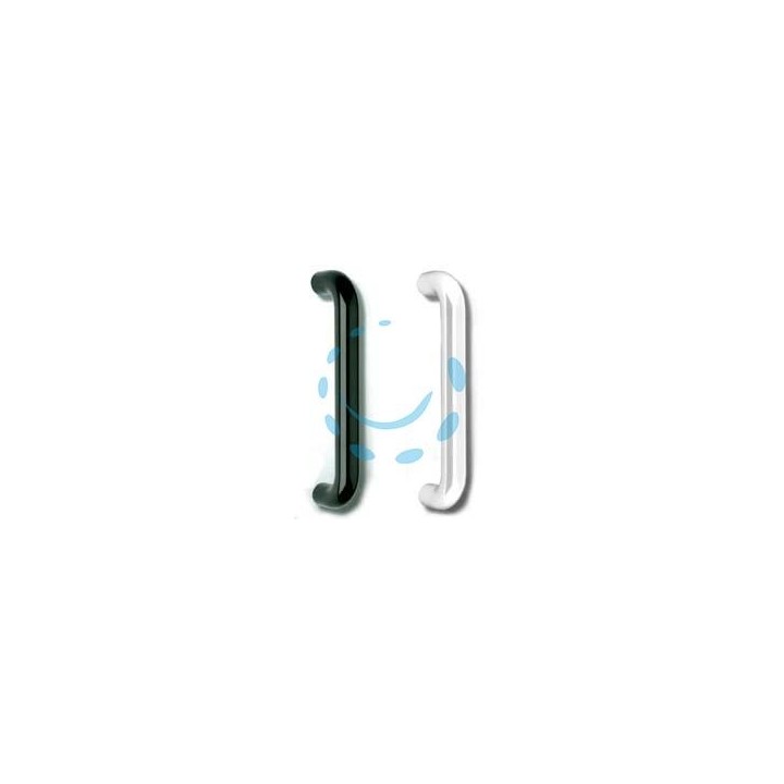 MANIGLIONE DIRITTO IN NYLON - mm.333x33x86h. - interfori mm.300 colore bianco