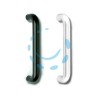 MANIGLIONE DIRITTO IN NYLON - mm.333x33x86h. - interfori mm.300 colore bianco