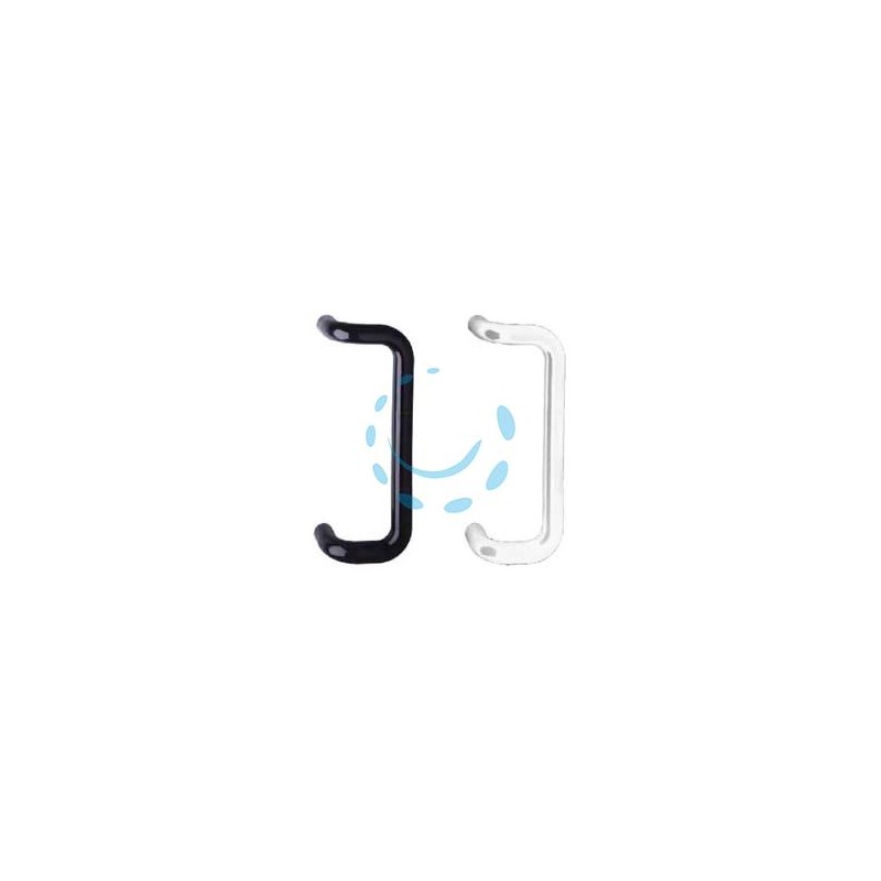 MANIGLIONE ZANCATO IN NYLON - mm.333x146x84h. - interfori mm.300 col. bianco