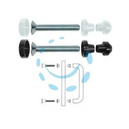 FISSAGGIO SINGOLO PER LEGNO-ALLUMINIO - mm.300/350 in nylon colore bianco
