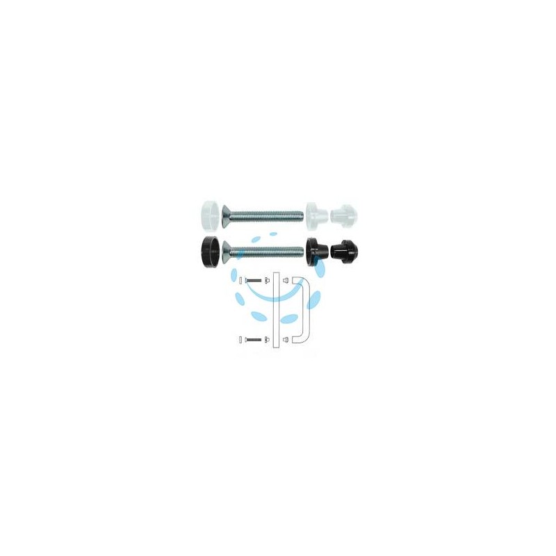 FISSAGGIO SINGOLO PER LEGNO-ALLUMINIO - mm.300/350 in nylon colore bianco