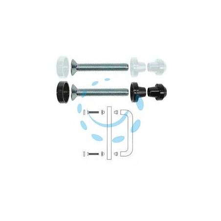 FISSAGGIO SINGOLO PER LEGNO-ALLUMINIO - mm.300/350 in nylon colore bianco