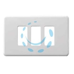 COPRINTERRUTTORI 3 POSTI IN NYLON - bianco art.0800.03