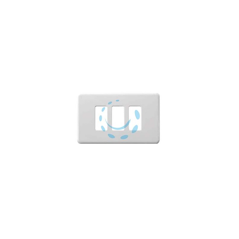 COPRINTERRUTTORI 3 POSTI IN NYLON - bianco art.0800.03