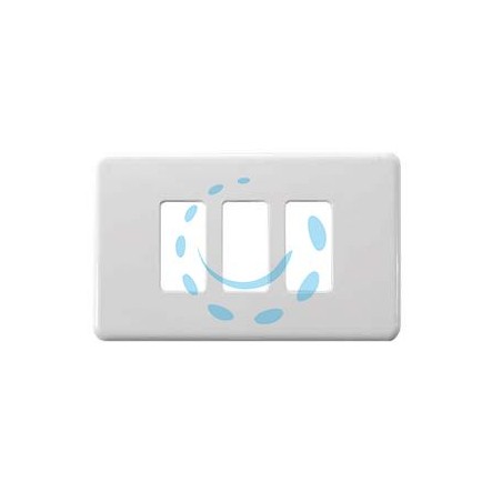 COPRINTERRUTTORI 3 POSTI IN NYLON - bianco art.0800.03