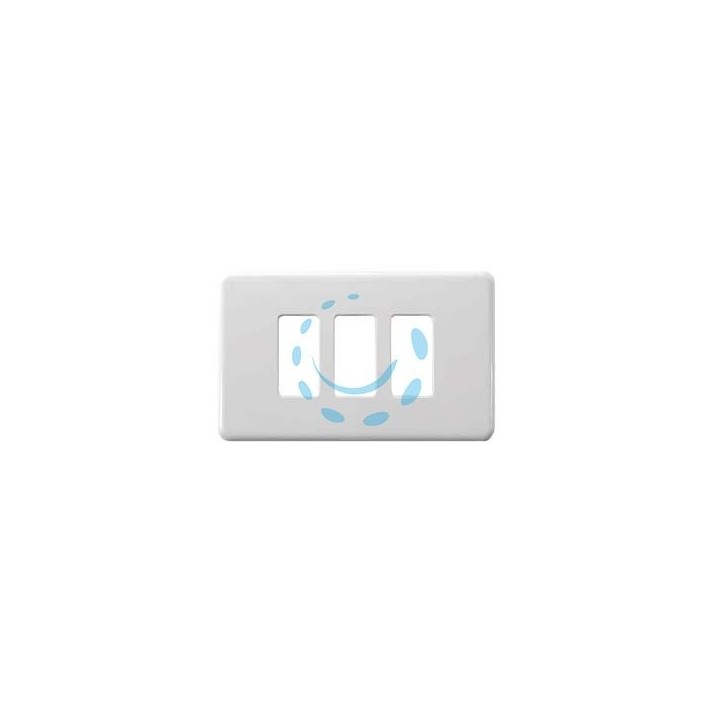 COPRINTERRUTTORI 3 POSTI IN NYLON - bianco art.0800.03