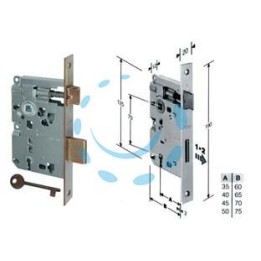 SERRATURA A BUSSOLA PATENT RIDOTTA DA INFILARE BORDO QUADRO BRONZATO - mm.45 (B.00572.45.22)