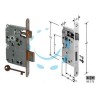 SERRATURA A BUSSOLA RIDOTTA PATENT DA INFILARE BORDO TONDO BRONZATO - mm.50 bordo acciaio bronzato (B.00571.50.22)