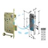 SERRATURA A BUSSOLA PATENT DA INFILARE BORDO QUADRO OTTONATO - mm.45 (B.00592.45.03)