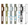 CONTROPIASTRA PER SERRATURA A BUSSOLA PATENT BORDO QUADRO - acciaio ottonato (B.00590.05.03)