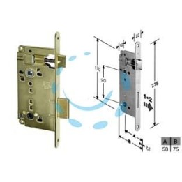 SERRATURA A BUSSOLA PATENT DA INFILARE BORDO TONDO - mm.50 (B.00595.50.03)