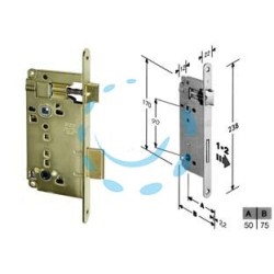 SERRATURA A BUSSOLA PATENT DA INFILARE BORDO TONDO - mm.50 (B.00595.50.03)