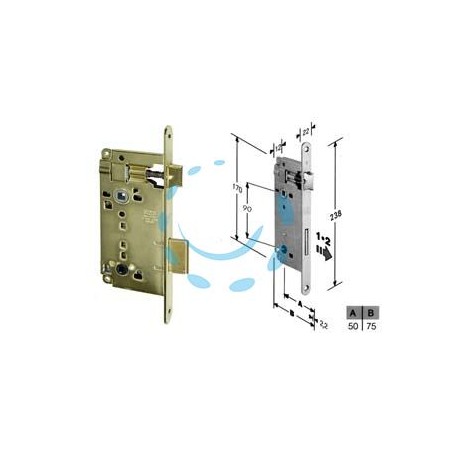 SERRATURA A BUSSOLA PATENT DA INFILARE BORDO TONDO - mm.50 (B.00595.50.03)