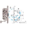 SERRATURA PATENT DA INFILARE MEDIANA EVOLUTION BORDO TONDO CROMATO - mm.50 (B01101.50.34)
