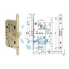 SERRATURA MEDIANA EVOLUTION CON FORO CILINDRO BORDO TONDO OTTONATO - mm.50 bordo ottonato lucido (B01103.50.03)