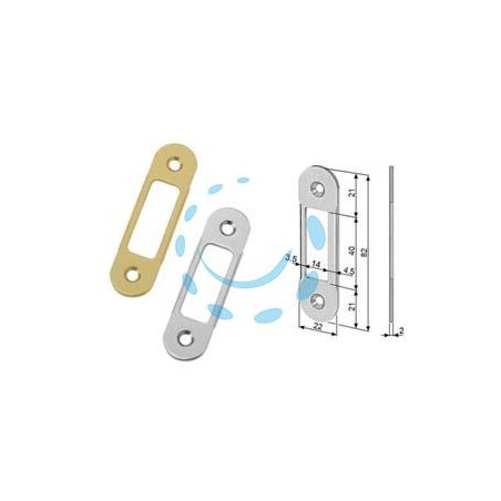 INCONTRO EASY-MATIC REGOLABILE BORDO TONDO - ottonato verniciato (B01402.90.03)