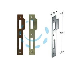 CONTROPIASTRA PER SERRATURA A BUSSOLA PATENT RIDOTTA BORDO QUADRO - acciaio ottonato