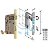 SERRATURA A BUSSOLA PATENT RIDOTTA DA INFILARE BORDO TONDO OTTONATO - mm.35 (480420351E)
