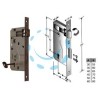 SERRATURA A BUSSOLA PATENT RIDOTTA DA INFILARE BORDO QUADRO BRONZATO - mm.40 (48040040+C)