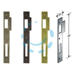 CONTROPIASTRA PER SERRATURA A BUSSOLA PATENT BORDO QUADRO - acciaio bronzato