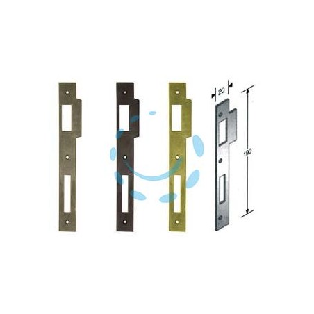 CONTROPIASTRA PER SERRATURA A BUSSOLA PATENT BORDO QUADRO - acciaio bronzato