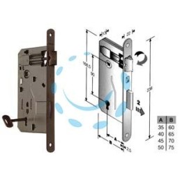 SERRATURA A BUSSOLA PATENT DA INFILARE BORDO TONDO BRONZATO - mm.35 (48040035+E)