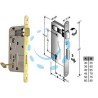 SERRATURA A BUSSOLA PATENT DA INFILARE BORDO TONDO OTTONATO - mm.50 (480400501E)