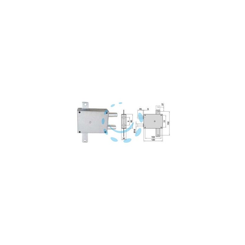 DEVIATORE DOPPIO PERNO A PIASTRA 201/50 - DX (201/50/D)