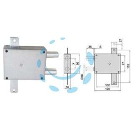 DEVIATORE DOPPIO PERNO A PIASTRA 201/50 - SX (201/50/S)