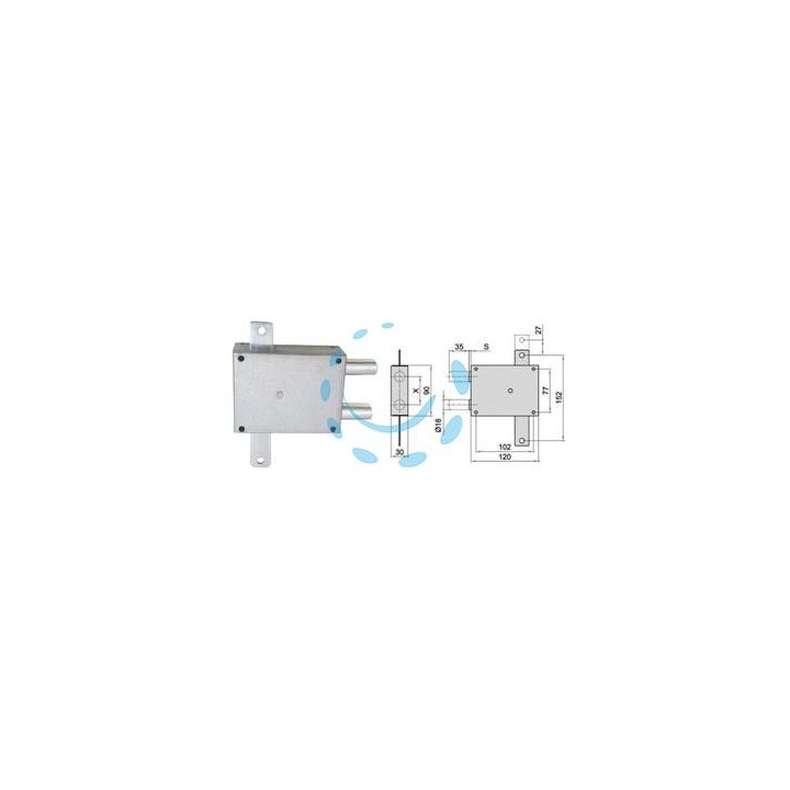 DEVIATORE DOPPIO PERNO A PIASTRA 201/50 - SX (201/50/S)